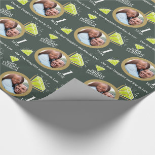 1st wedding anniversary photo peridot ring  wrapping paper