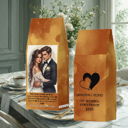 1st Wedding Anniversary Poem Newly Wed Photo Brown