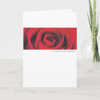 1st  wedding Anniversary rose greeting card