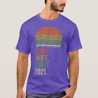 1st Wedding Anniversary Women s, Epic Wife Since 2 T-Shirt