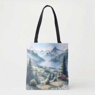 1st Wedding celebration travel Switzerland Alps Tote Bag