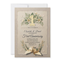 1st Wedding Paper Anniversary Papercut Crane Photo