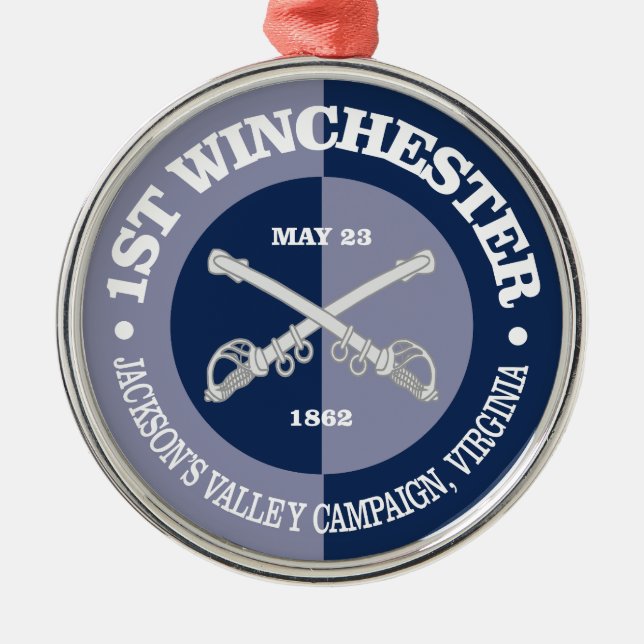 1st Winchester (B&G) Metal Ornament (Front)