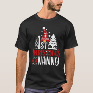 1St Xmas Nanny Christmas Gnome Nanny Matching Fami T-Shirt