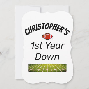 1st year down Football Boy's Birthday