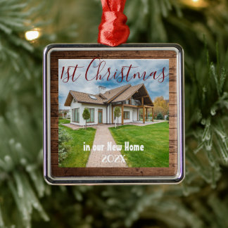 1st Year in our New Home - Year  - Personalise Metal Ornament