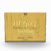 1st Year Paper & Gold Wedding Anniversary