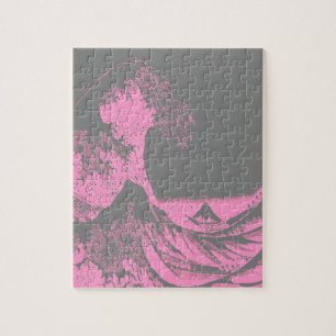 1thegreatwaveredblackbig-005 jigsaw puzzle