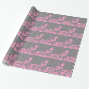 1thegreatwaveredblackbig-005 wrapping paper