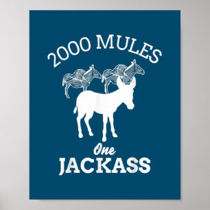 2000 Mules Ones Jackass For Men Women Gift Dad  Poster