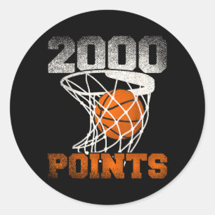2000 Points Basball For Favourite Basball Player Classic Round Sticker