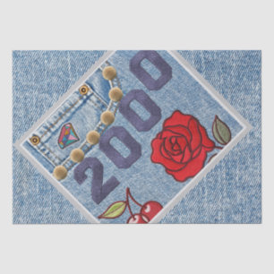 2000 Vintage Poster Birthday or Reunion  Tissue Paper