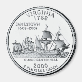 2000 Virginia State Quarter magnet