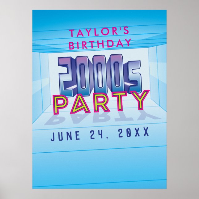 2000s Party Theme Poster (Front)