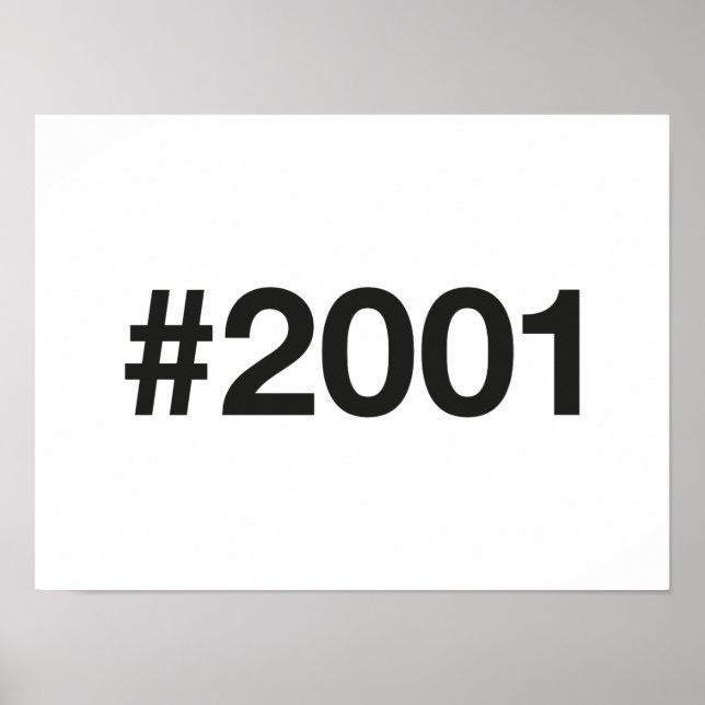 2001 Hashtag 24 Birthday Anniversary Poster (Front)