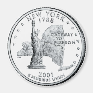 2001 New York State Quarter magnet
