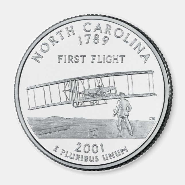 2001 North Carolina State Quarter magnet (Front)