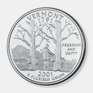 2001 Vermont State Quarter magnet