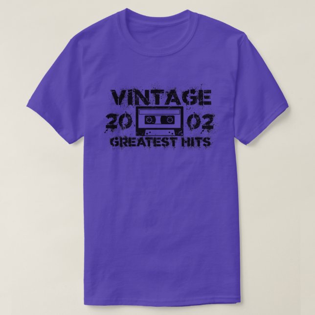2002 Greatest Hits Vintage Black T-Shirt (Design Front)
