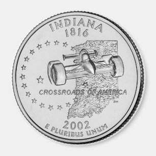 2002 Indiana State Quarter magnet