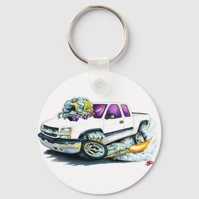 2003-06 Silverado White Truck Key Ring (Front)