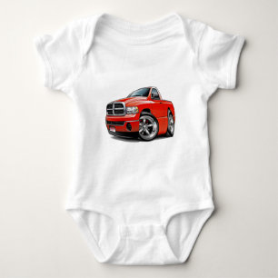 2003-08 Dodge Ram Red Truck Baby Bodysuit