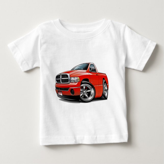 2003-08 Dodge Ram Red Truck Baby T-Shirt (Front)