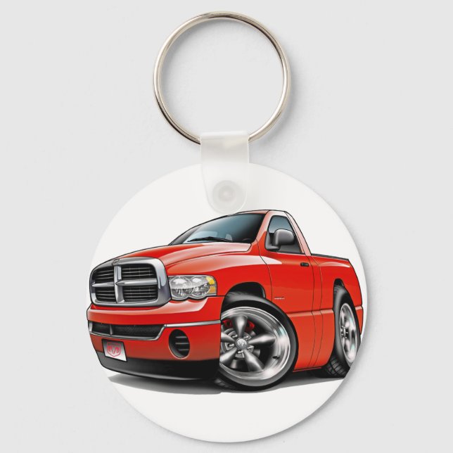 2003-08 Dodge Ram Red Truck Key Ring (Front)