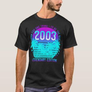 2003 Birthday 18th Aesthetic Vintage Sunset Palm T-Shirt