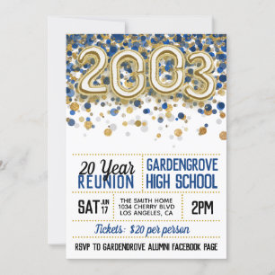 2003 High School College Reunion Invitation