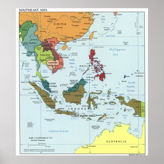2003 Southeast Asia Map Poster (Front)