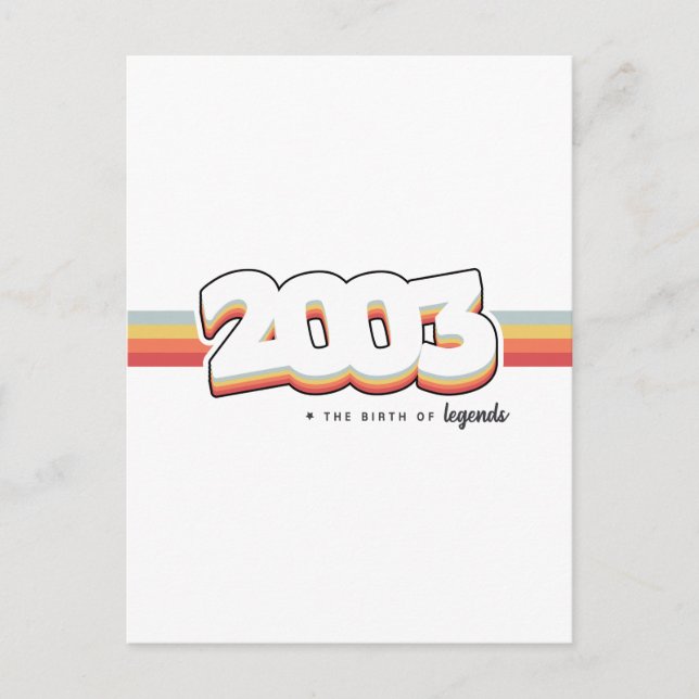 2003 The birth of legends Postcard (Front)