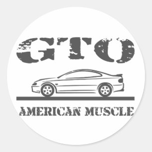 2004-06 GTO American Muscle Car Classic Round Sticker