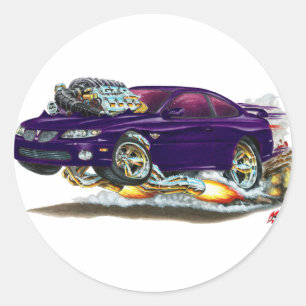 2004-06 GTO Purple Car Classic Round Sticker