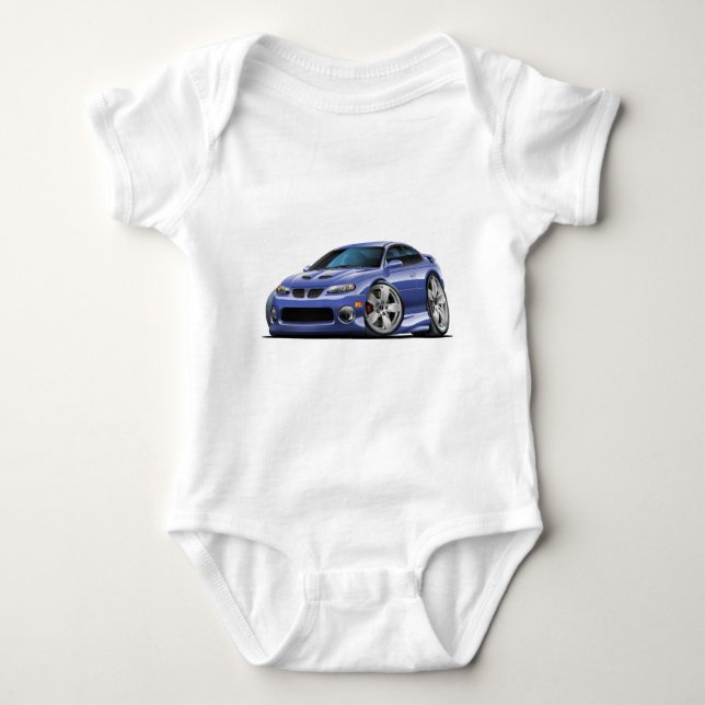2004-06 Pontiac GTO Blue/Grey Car Baby Bodysuit (Front)