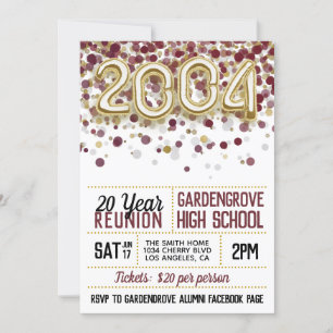 2004 High School College Reunion Invitation