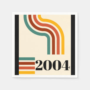 2004 Retro Vintage Poster Milestone Birthday Napkin