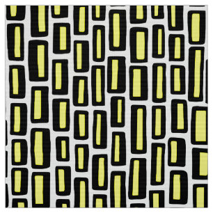 200515 - Black and Yellow on White Fabric