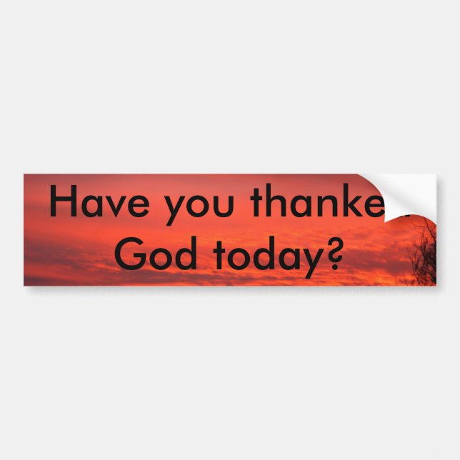 2005 12 26 024, Have you thankedGod today? Bumper Sticker (Front)