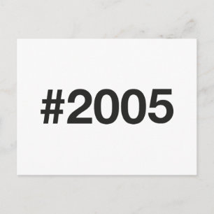 2005 Hashtag 20 Birthday Anniversary Postcard