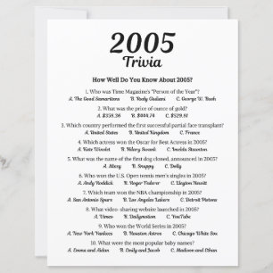 2005 Trivia Game