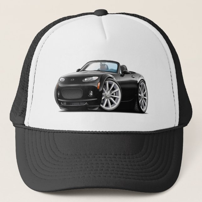 2006-08 Miata Black Car Trucker Hat (Front)