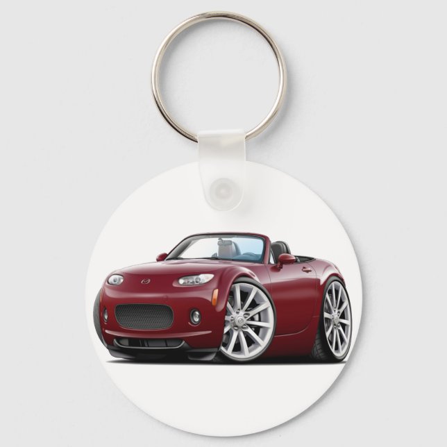 2006-08 Miata Maroon Car Key Ring (Front)