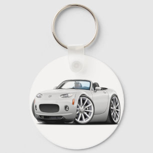 2006-08 Miata White Car Key Ring