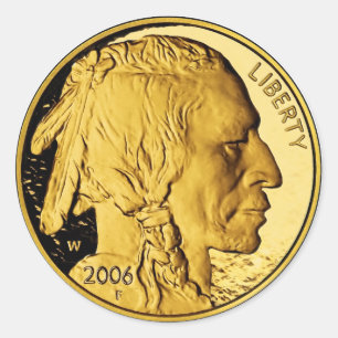 2006 American Buffalo Proof Gold Bullion Coin Classic Round Sticker