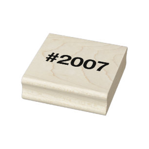 2007 Hashtag 18 Birthday Anniversary Rubber Stamp
