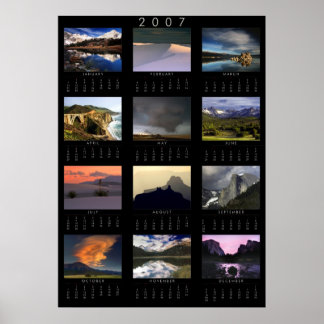 2007 Landscape Photograpy Calendar Poster