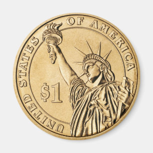 2007 Presidential One Dollar Coin from U.S. Mint Magnet