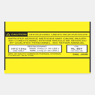 2007 Tacoma A/C Air Conditioning Decal Rectangular Sticker