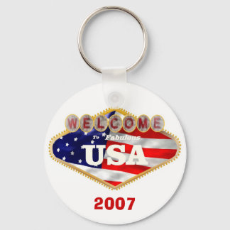 2007 Welcome to Fabulous USA Keychain